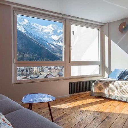 Modern Studio With Mont Blanc View And Pool Шамони Екстериор снимка